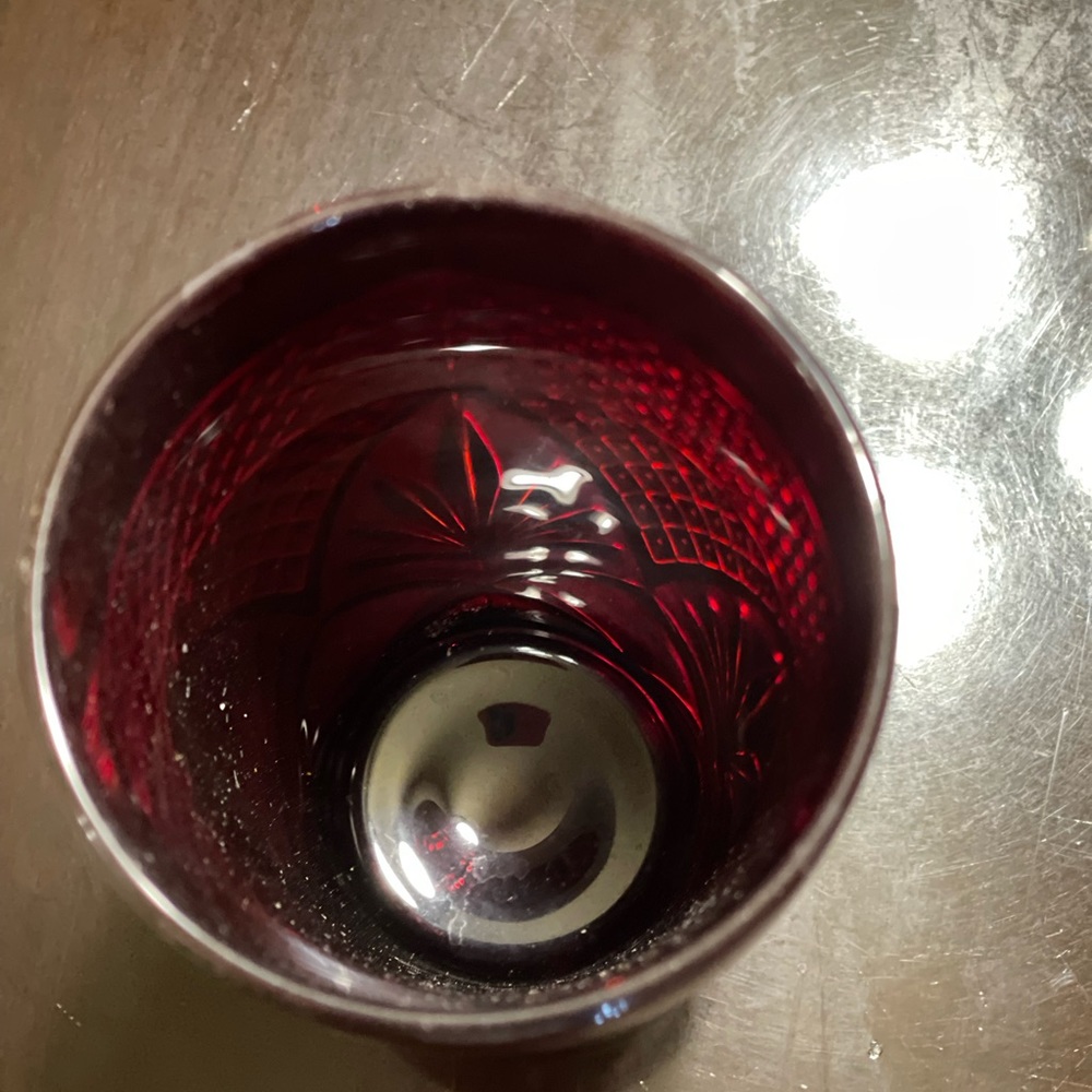 Luminarc Cristal D'Arques Durand “Antique Ruby"   Red Highball Tumbler Set of 4